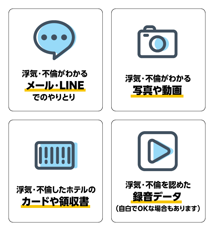 メール、LINE、写真、動画、カード、領収書、録音データ