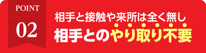弁護士にすべてお任せください、相手とのやり取り不要